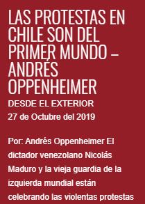 Entre “Negociación y Consejo de DDHH de la ONU” y “Las protestas en Chile son del primer mundo”