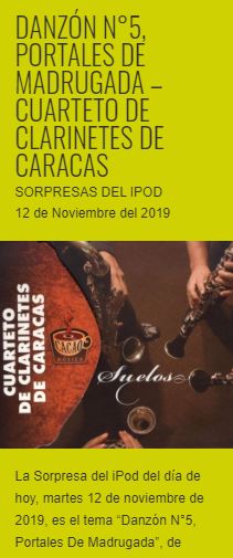 Entre “In The Still Of The Night” y “Danzón N° 5, Portales de Madrugada”