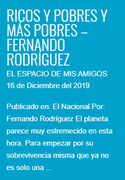 Entre “Arriba mi montuno” y “Ricos y pobres y más pobre”