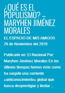 Entre “¿Qué es el populismo?” y “The Peacocks”