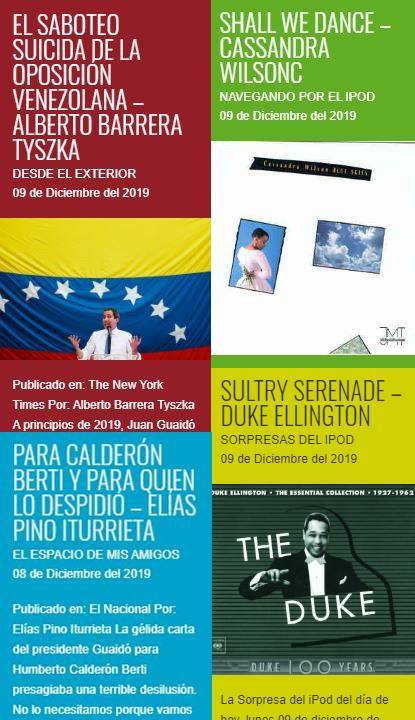 Entre “El saboteo suicida de la oposición venezolana” y “Para Calderón Berti y para quien lo despidió”