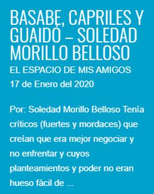 “Basabe, Capriles y Guaidó” y “Wives And Lovers”